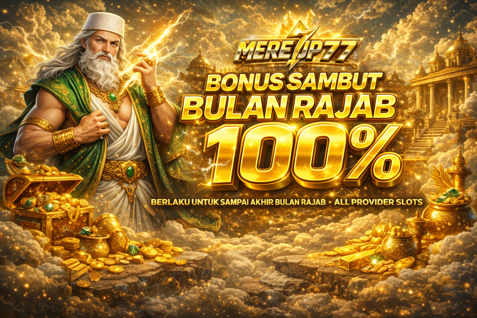BONUS SAMBUT RAJAB 100%